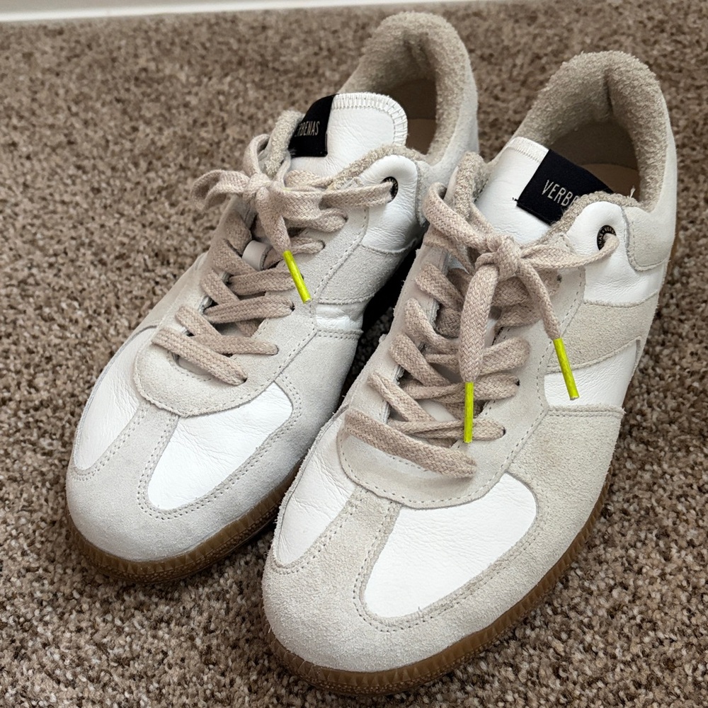 Versatile White and Beige Sneakers
